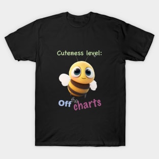 Little Bee Cuteness Level Cute Adorable Funny Quote T-Shirt